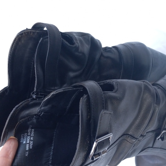 Rue 21 ETC Women's Black Mid Calf Boots Size S 6/7 - Picture 6 of 12